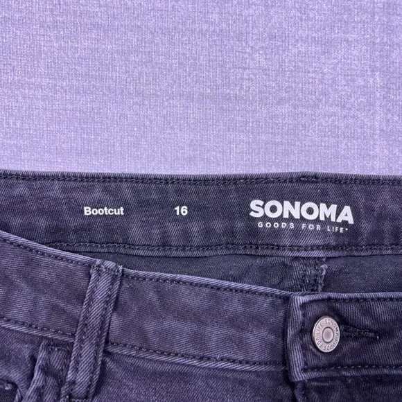 SONOMA Goods For Life Womens Bootcut Jeans Dark‎ Wash Size 16 Denim - Picture 3 of 11